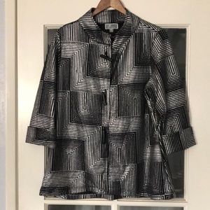 Silver and black shimmer jacket